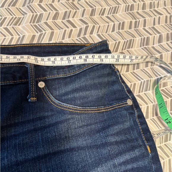 Ava & Viv Women's Blue Jeans with Embroidered Hem - Picture 3 of 5